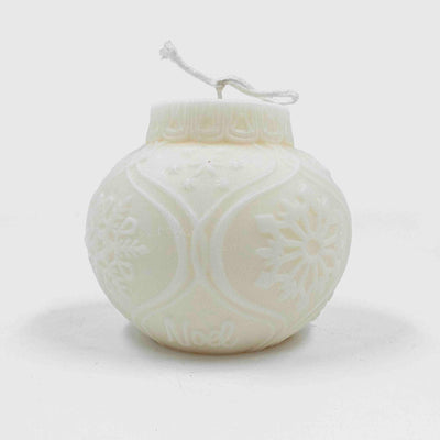 Iris White Christmas Candle