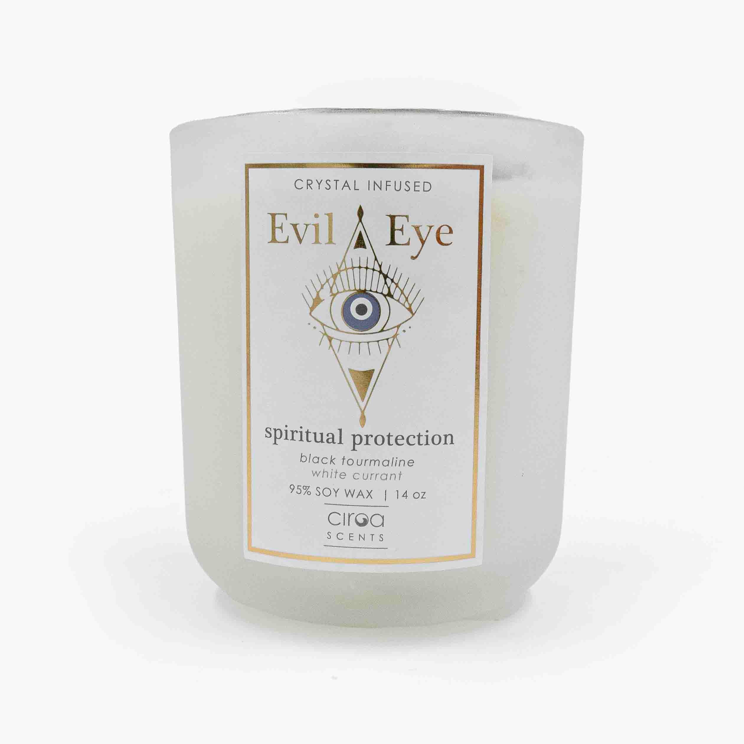 Aarom Evil Eye Crystal Jar Candle