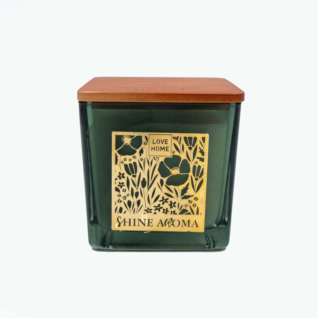 Aarom Block Jar Candle Green