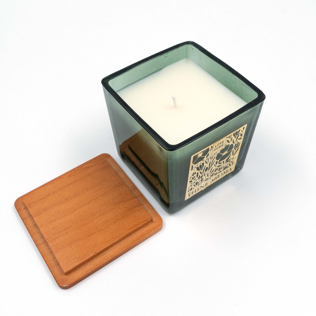 Aarom Block Jar Candle Green