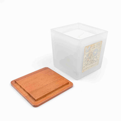 Aarom Block Jar Candle White