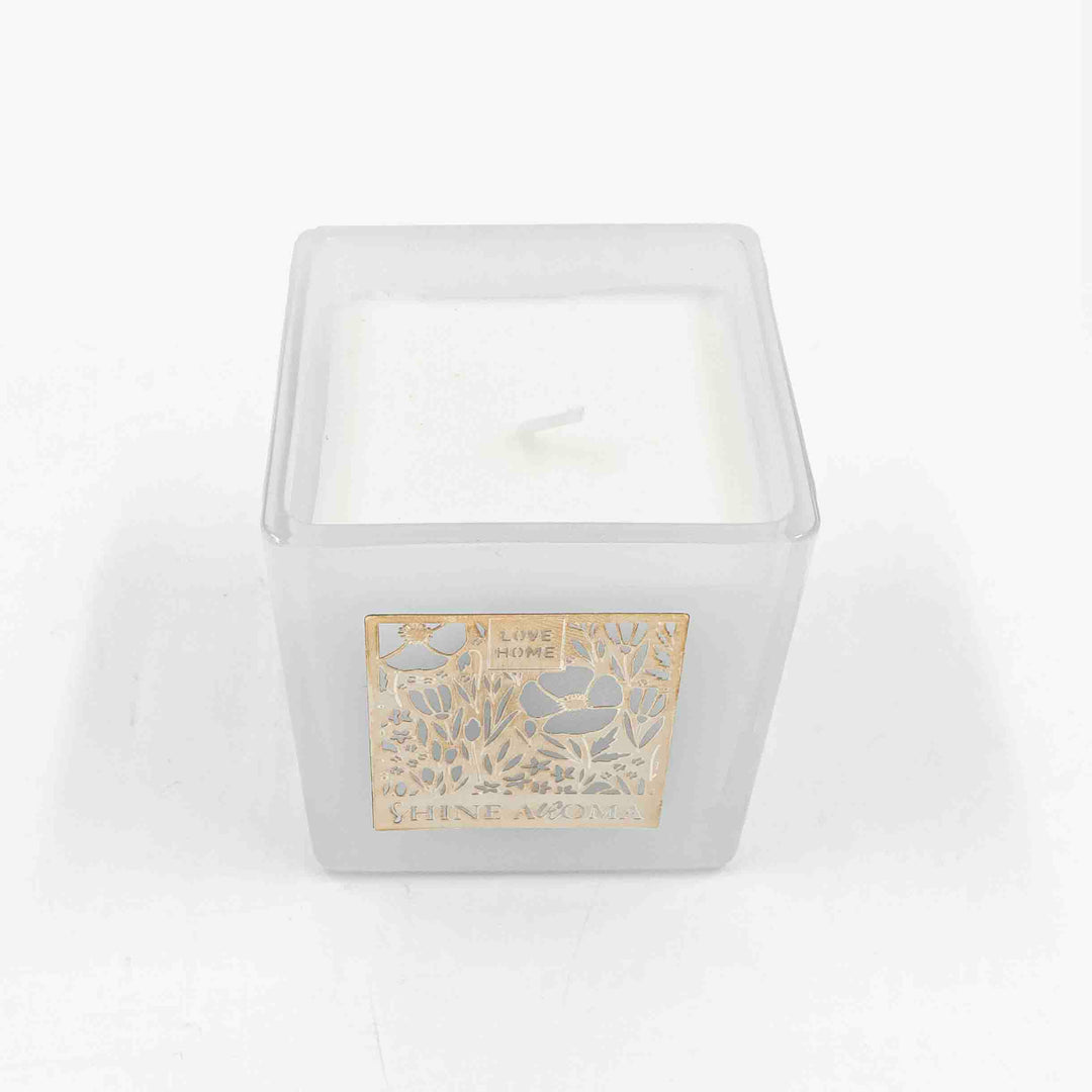 Aarom Block Jar Candle White