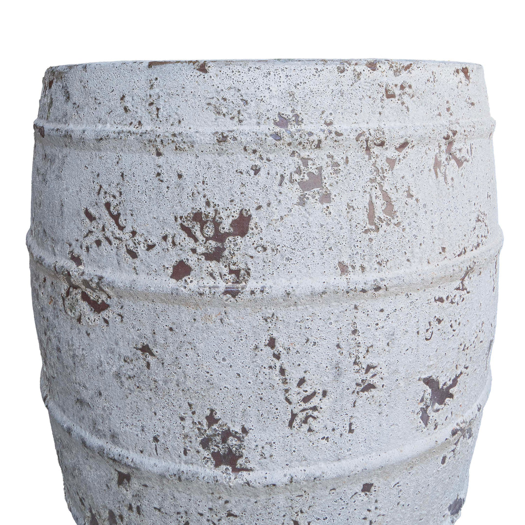 Ancient White Round Pot