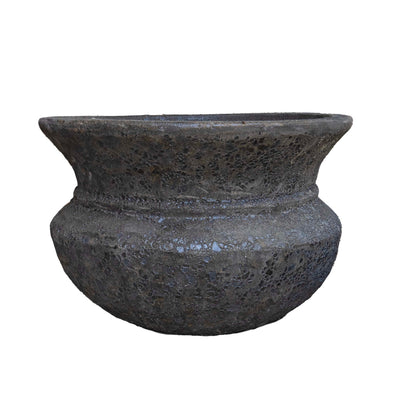 Ancient Tidi Black Round Pot