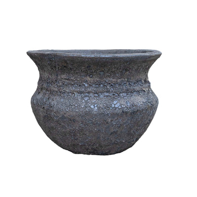Ancient Tidi Black Round Pot