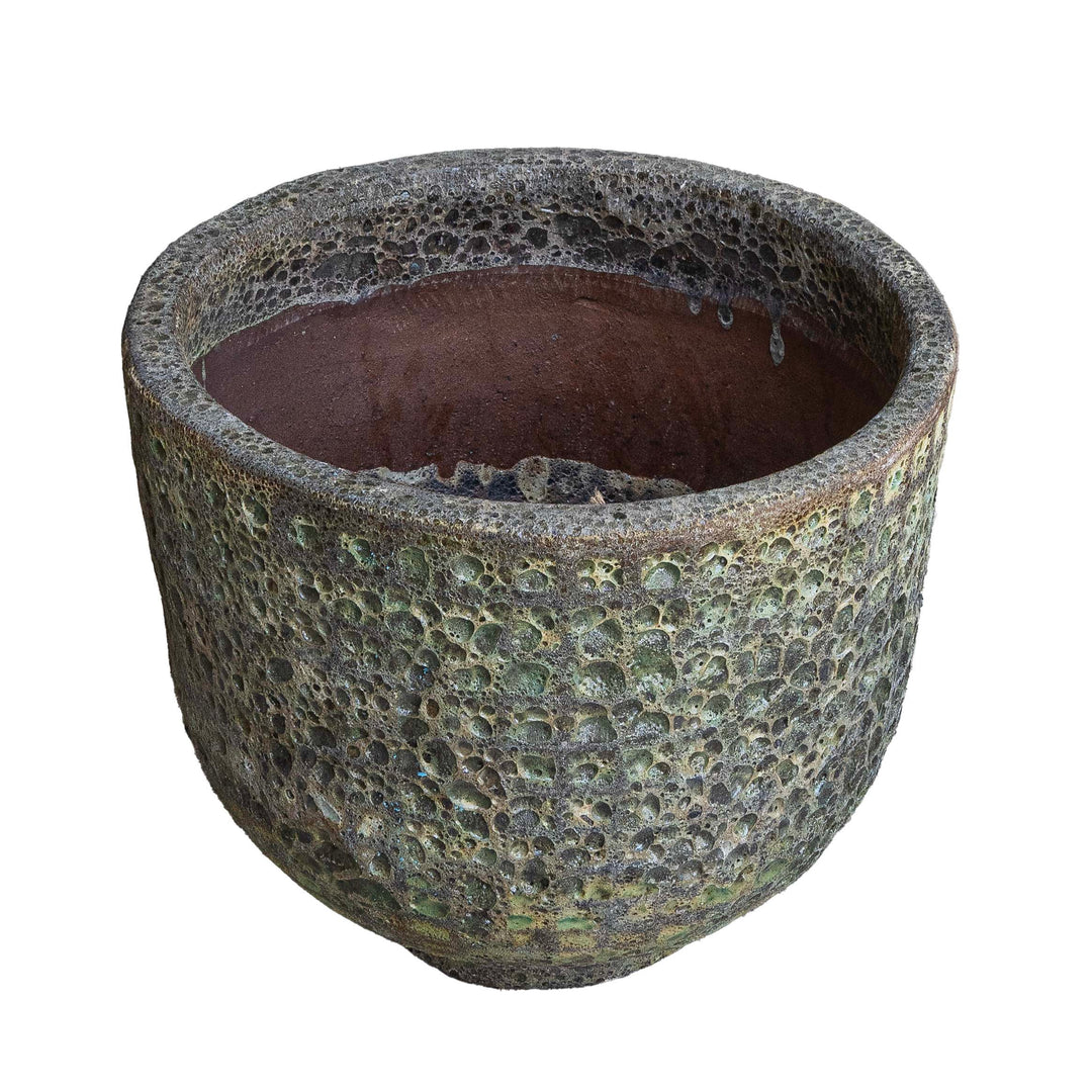 Green Ancient Tidi Round Pot