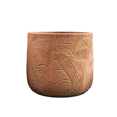 Round Terracotta Brown Pot