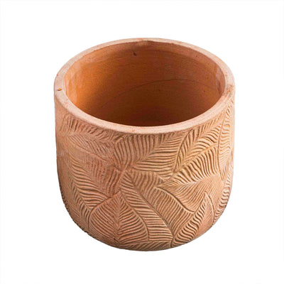 Round Terracotta Brown Pot