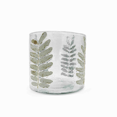 Leafy Glass Candle Holder