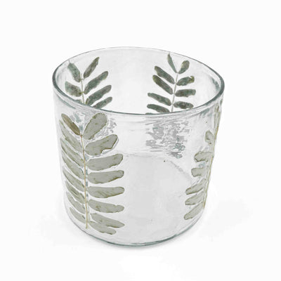 Leafy Glass Candle Holder