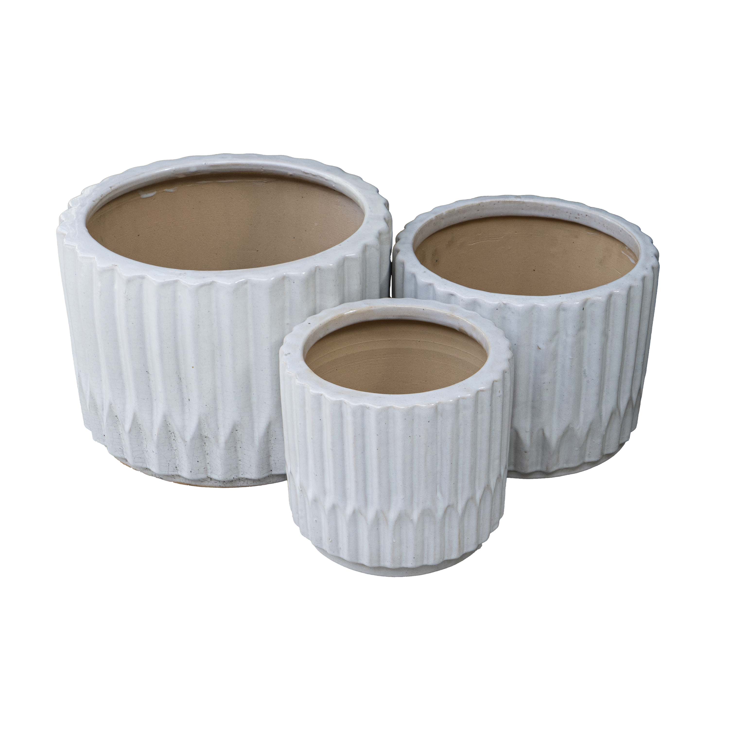 White Indoor Glazed Planter