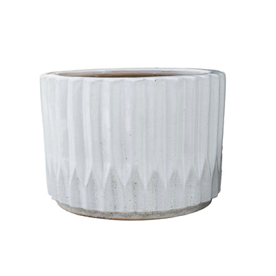 White Indoor Glazed Planter