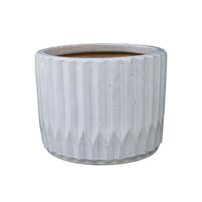 White Indoor Glazed Planter