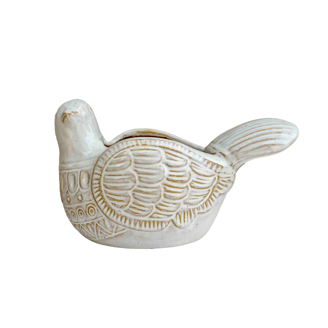 CERAMIC BIRD PLANTER
