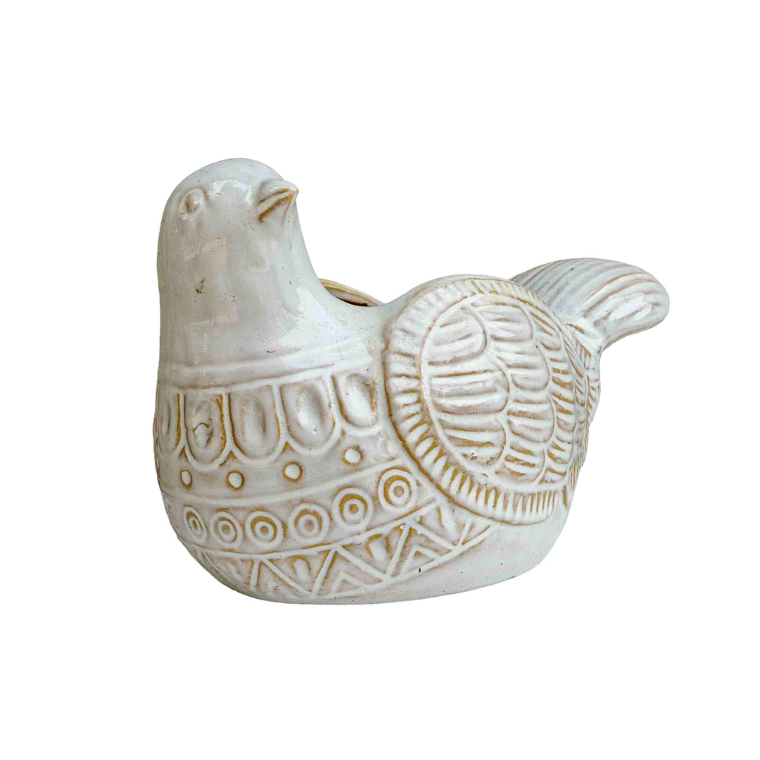 CERAMIC BIRD PLANTER