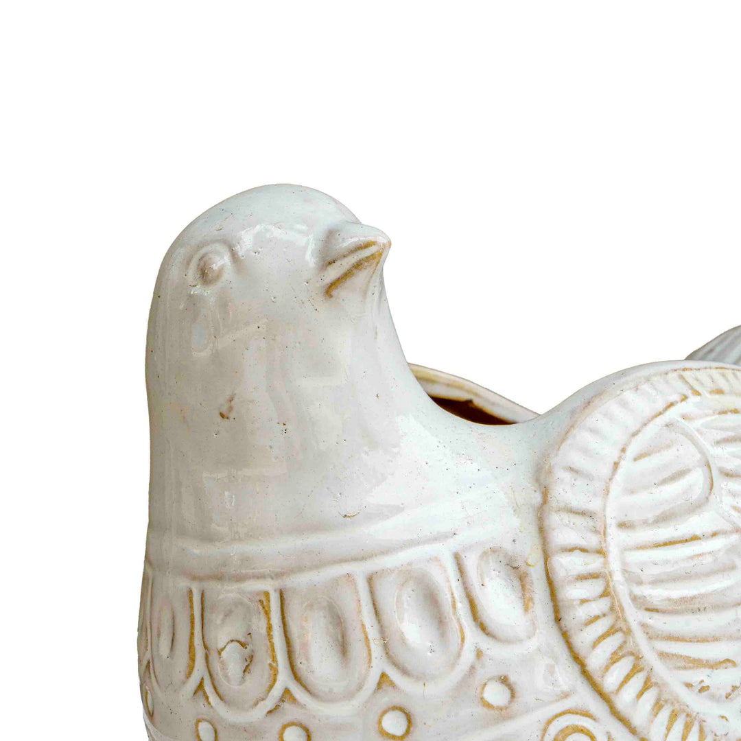 CERAMIC BIRD PLANTER