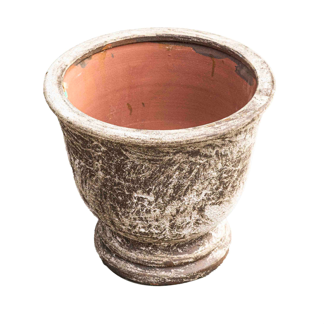 Round Brown Moon Pot