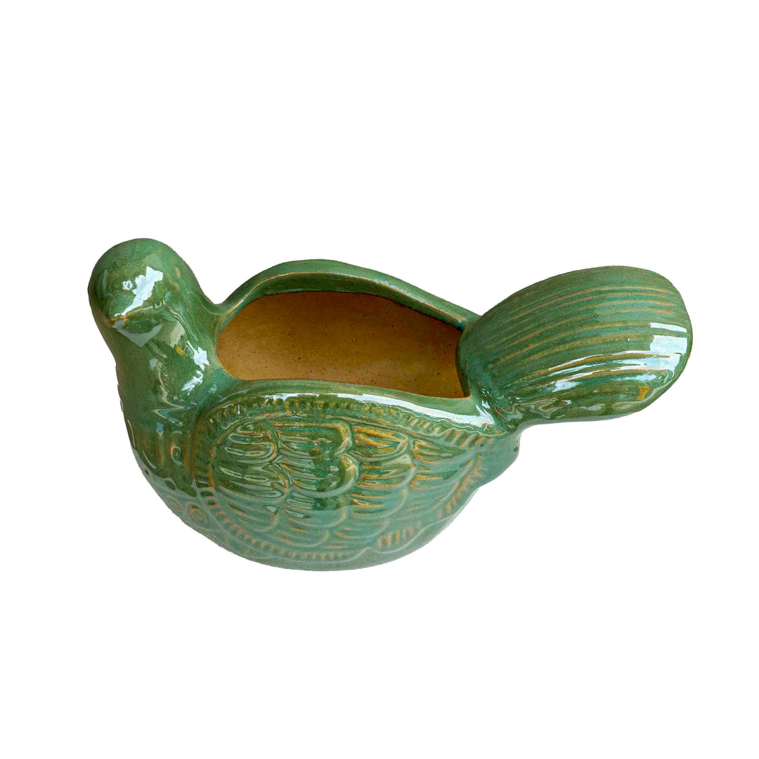 CERAMIC BIRD PLANTER