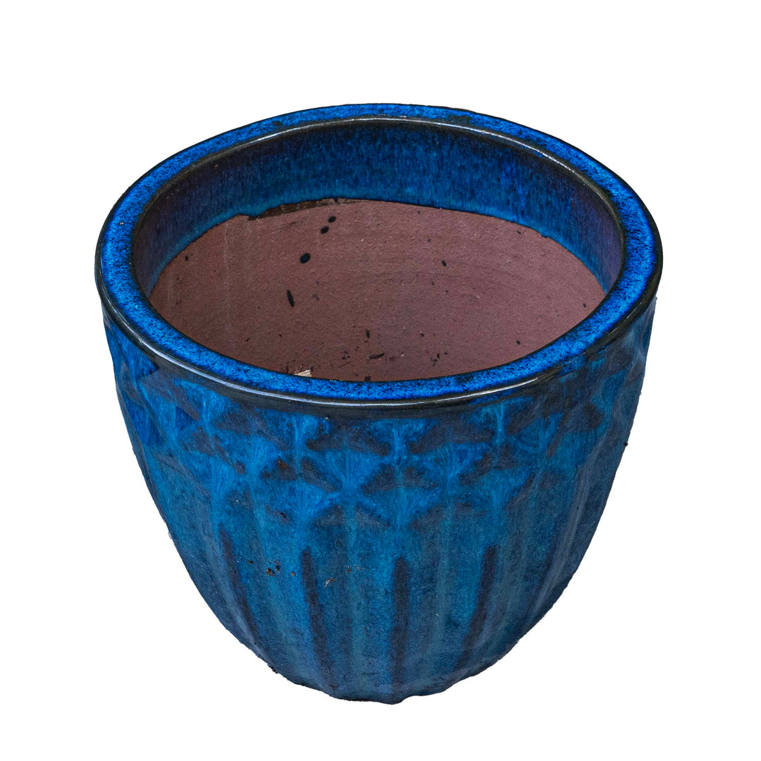 Blue Outdoor Glazed Planter