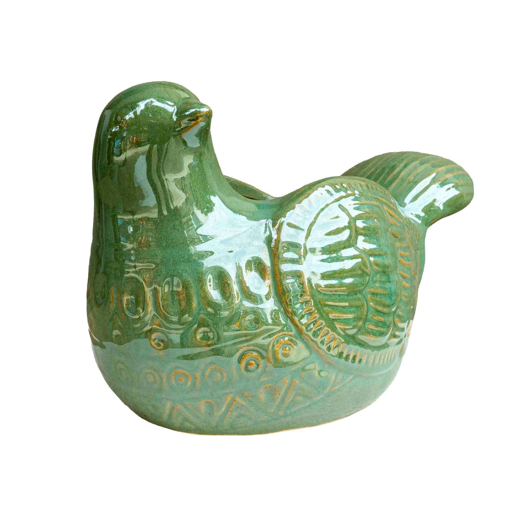 CERAMIC BIRD PLANTER
