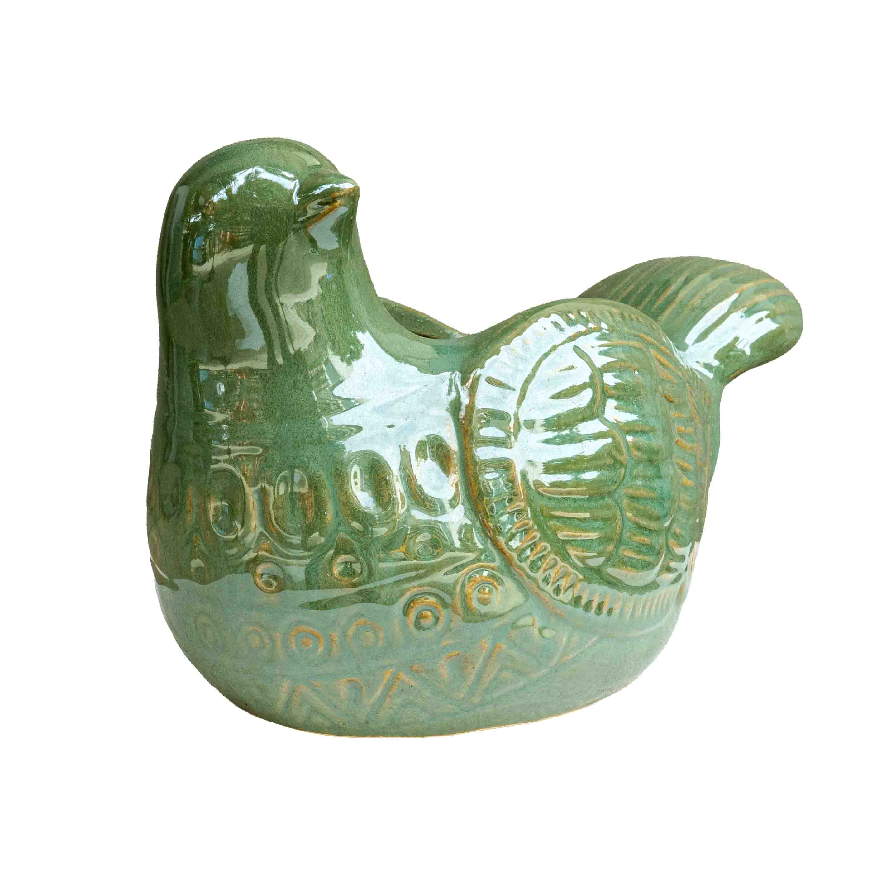 CERAMIC BIRD PLANTER