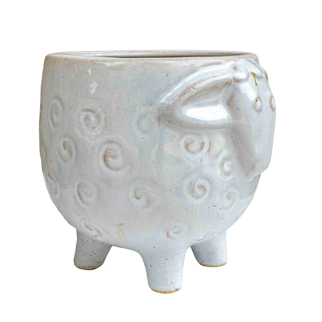 CERAMIC SHEEP PLANTER
