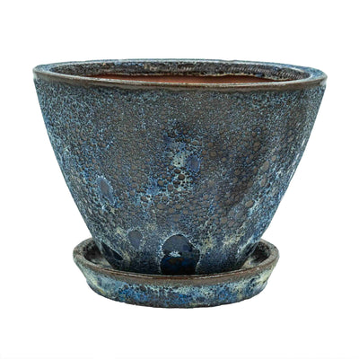 Round Blue Bubble Pot