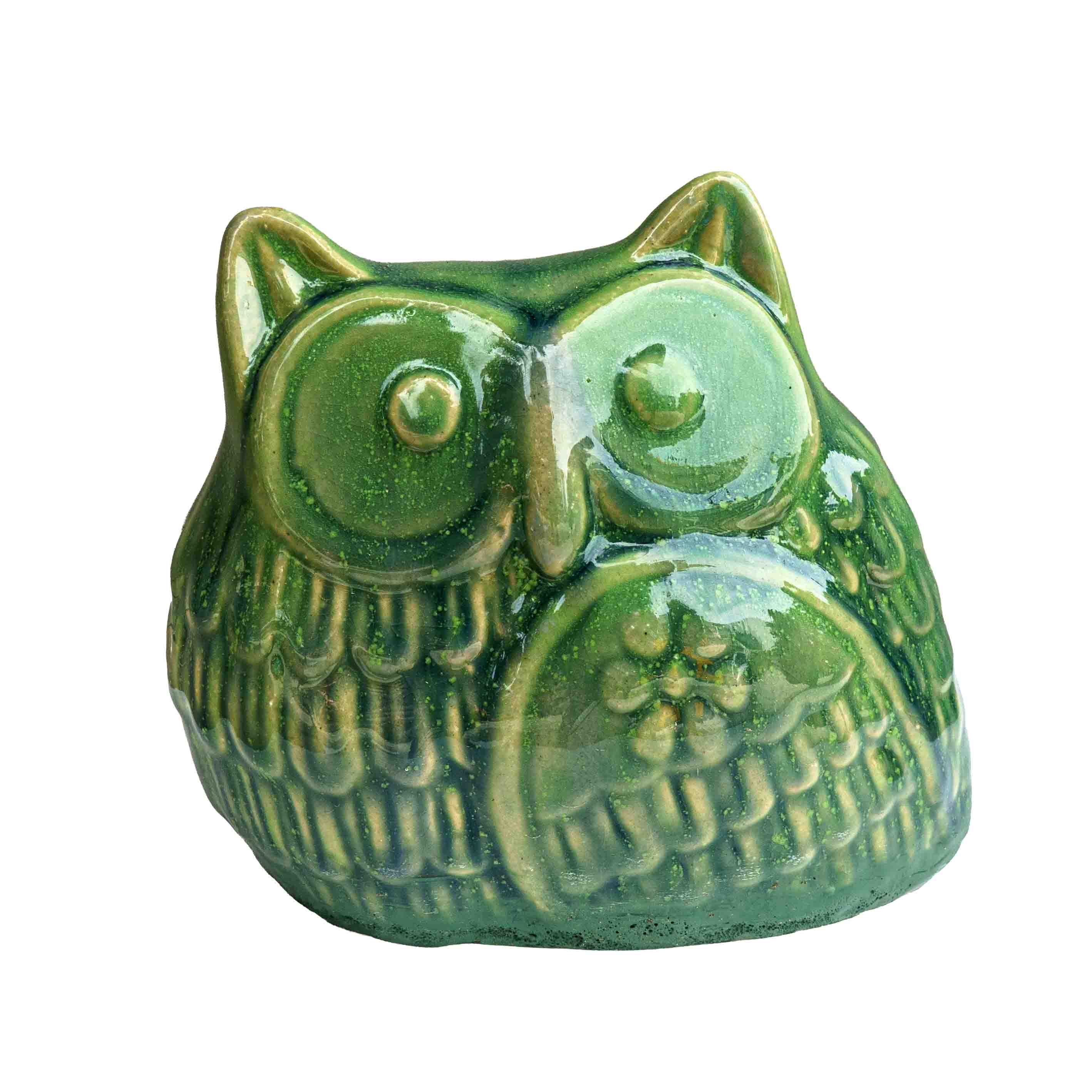 CERAMIC OWL PLANTER