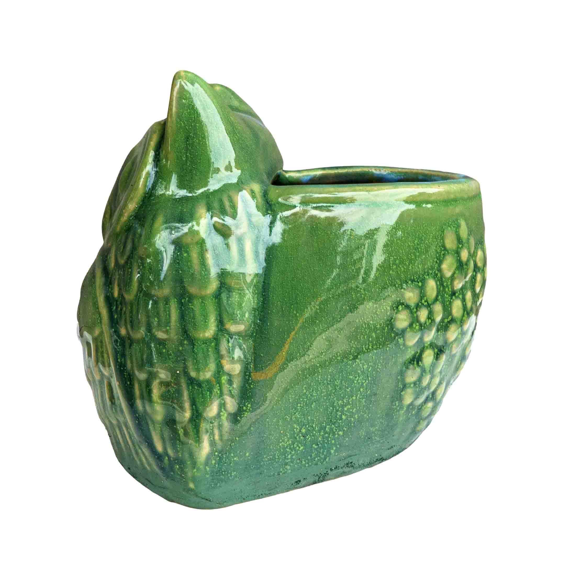 CERAMIC OWL PLANTER