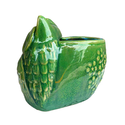 CERAMIC OWL PLANTER