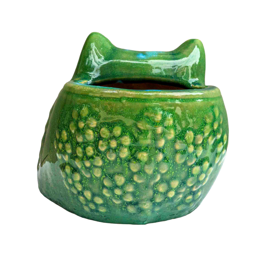 CERAMIC OWL PLANTER