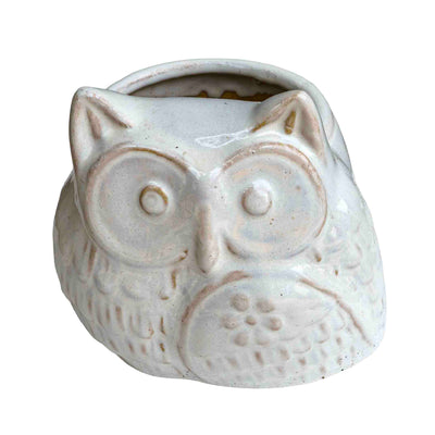 CERAMIC OWL PLANTER