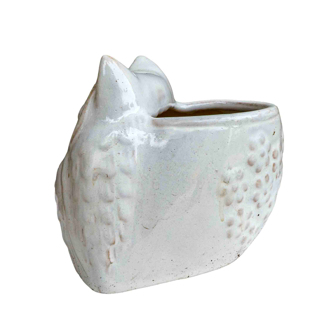CERAMIC OWL PLANTER
