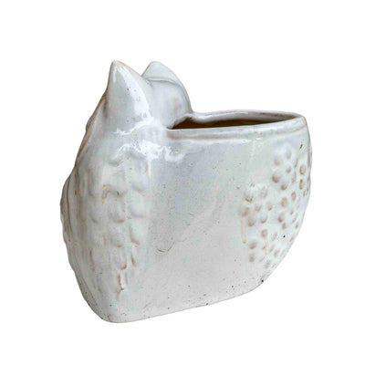CERAMIC OWL PLANTER