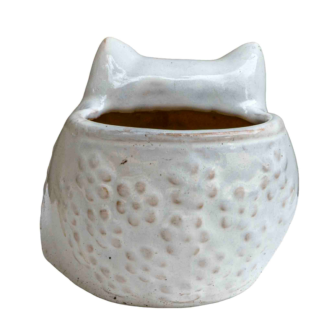 CERAMIC OWL PLANTER