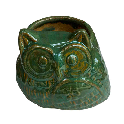 CERAMIC OWL PLANTER