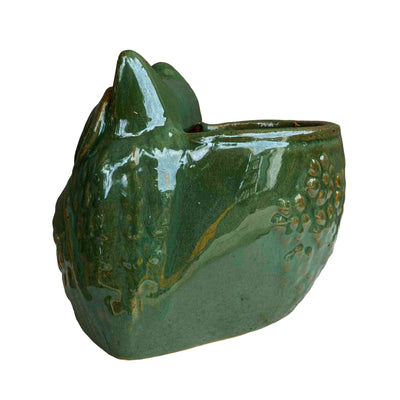 CERAMIC OWL PLANTER
