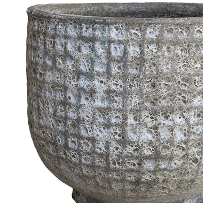 Ancient Tidi Snake Skin Grey Round Pot