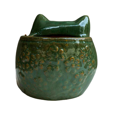CERAMIC OWL PLANTER