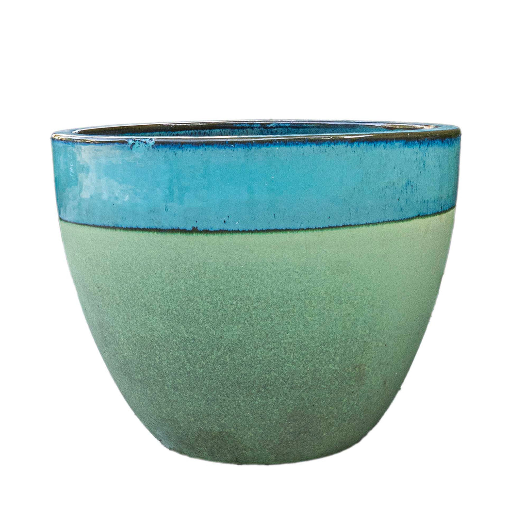 Aqua Outdoor Glazed Planter