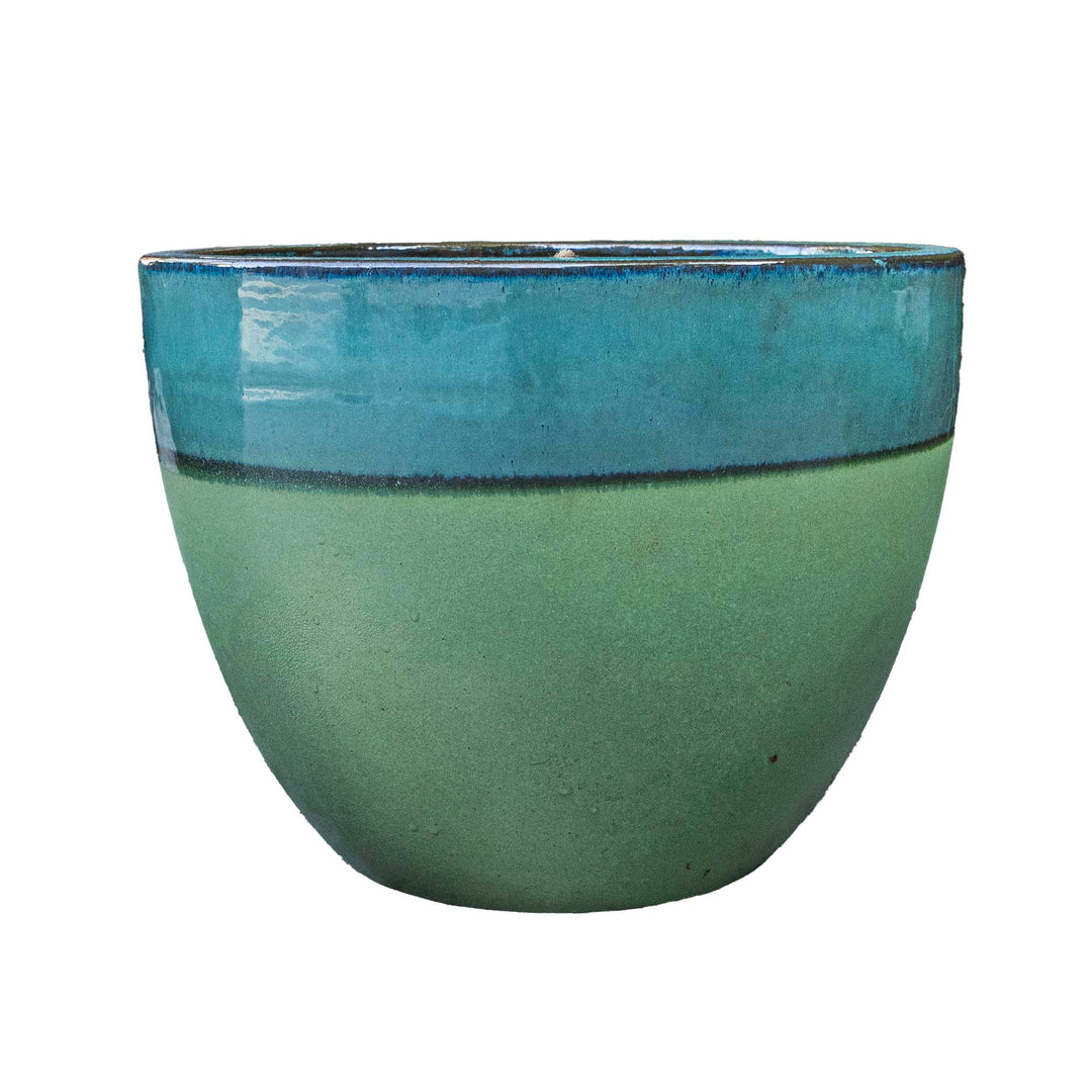 Aqua Outdoor Glazed Planter