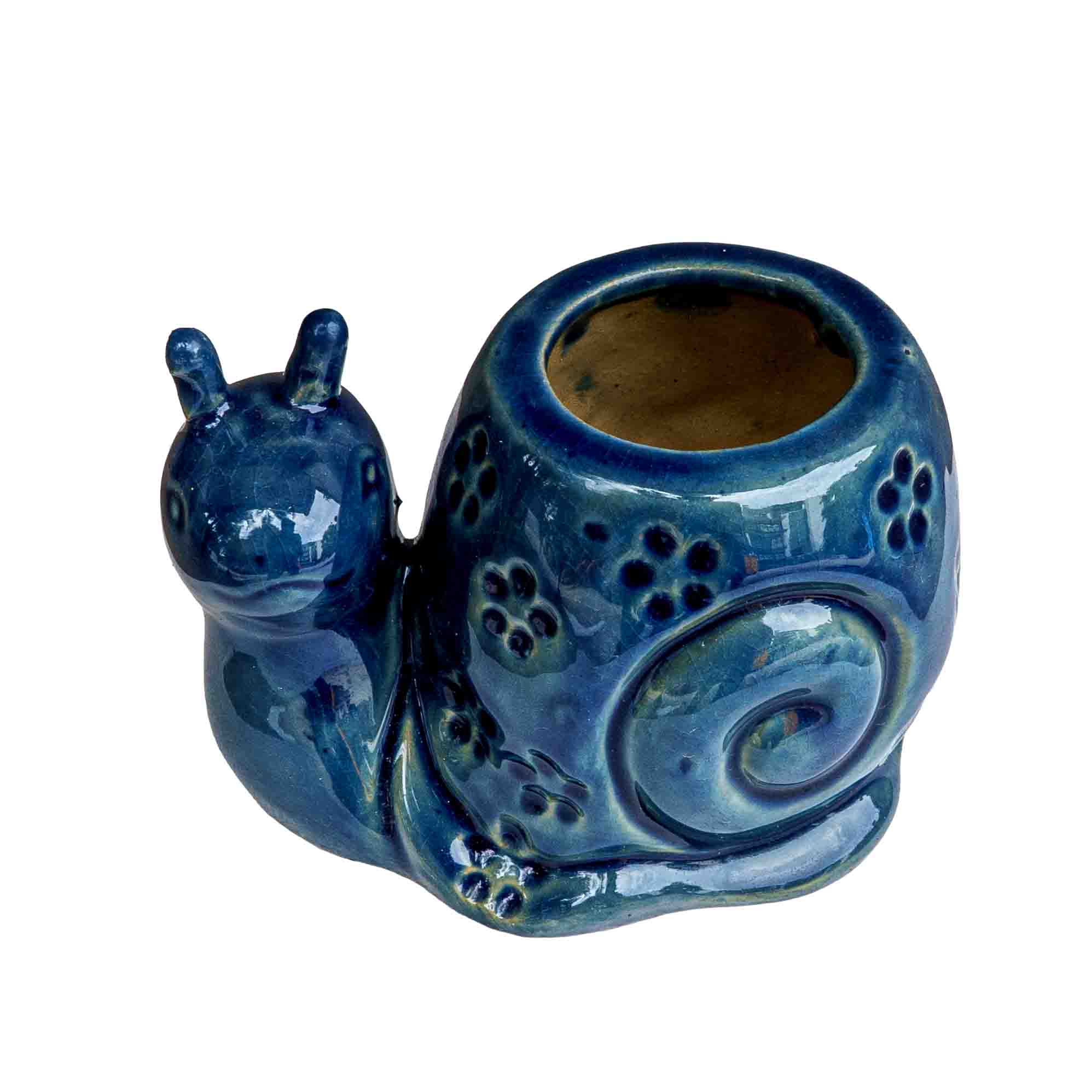 CERAMIC SNAIL PLANTER