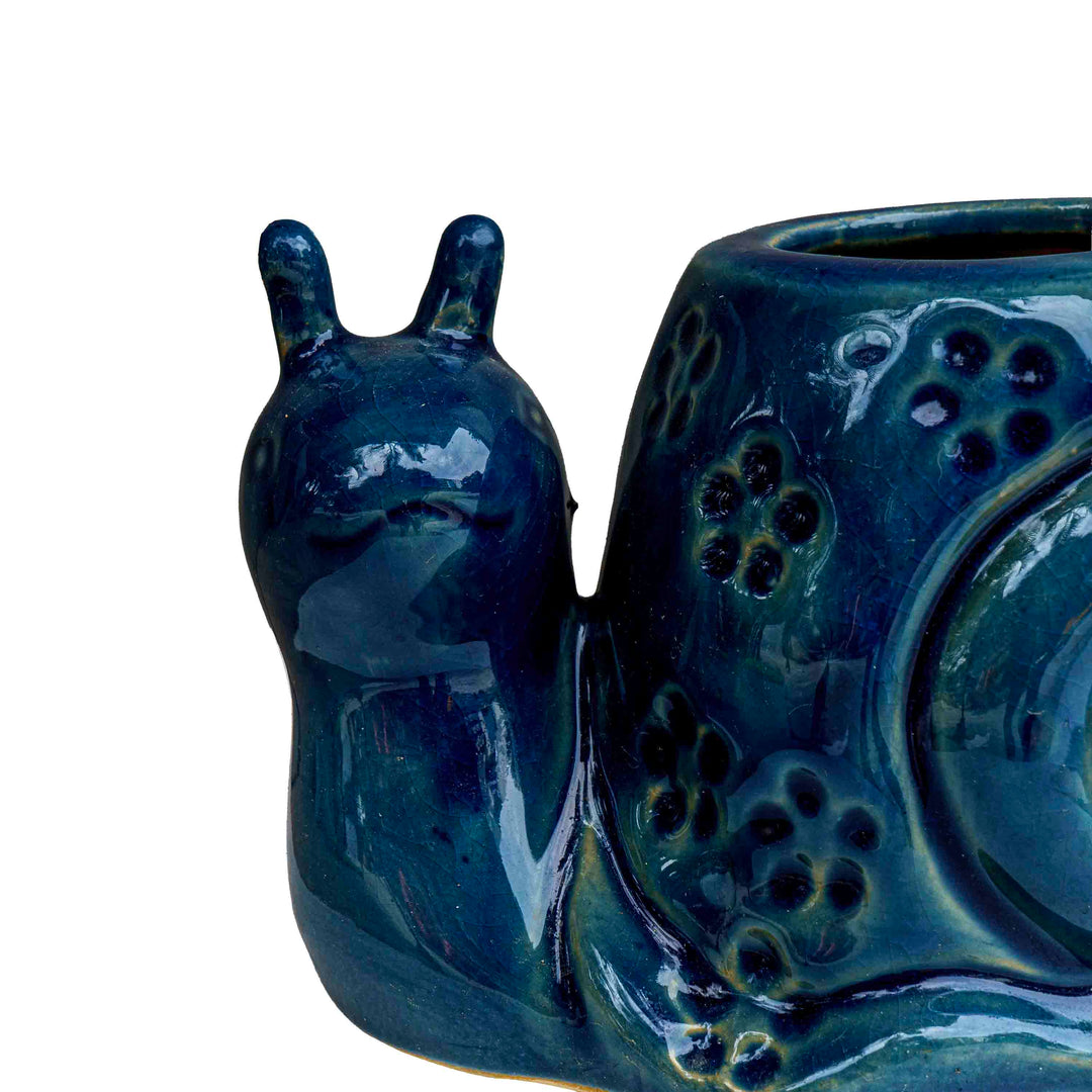 CERAMIC SNAIL PLANTER