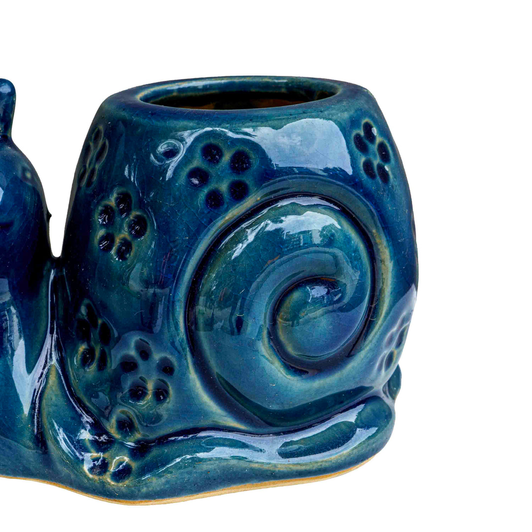 CERAMIC SNAIL PLANTER