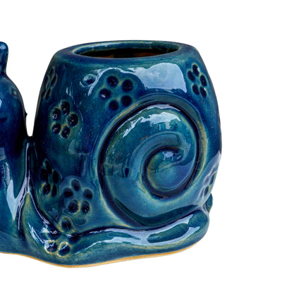 CERAMIC SNAIL PLANTER