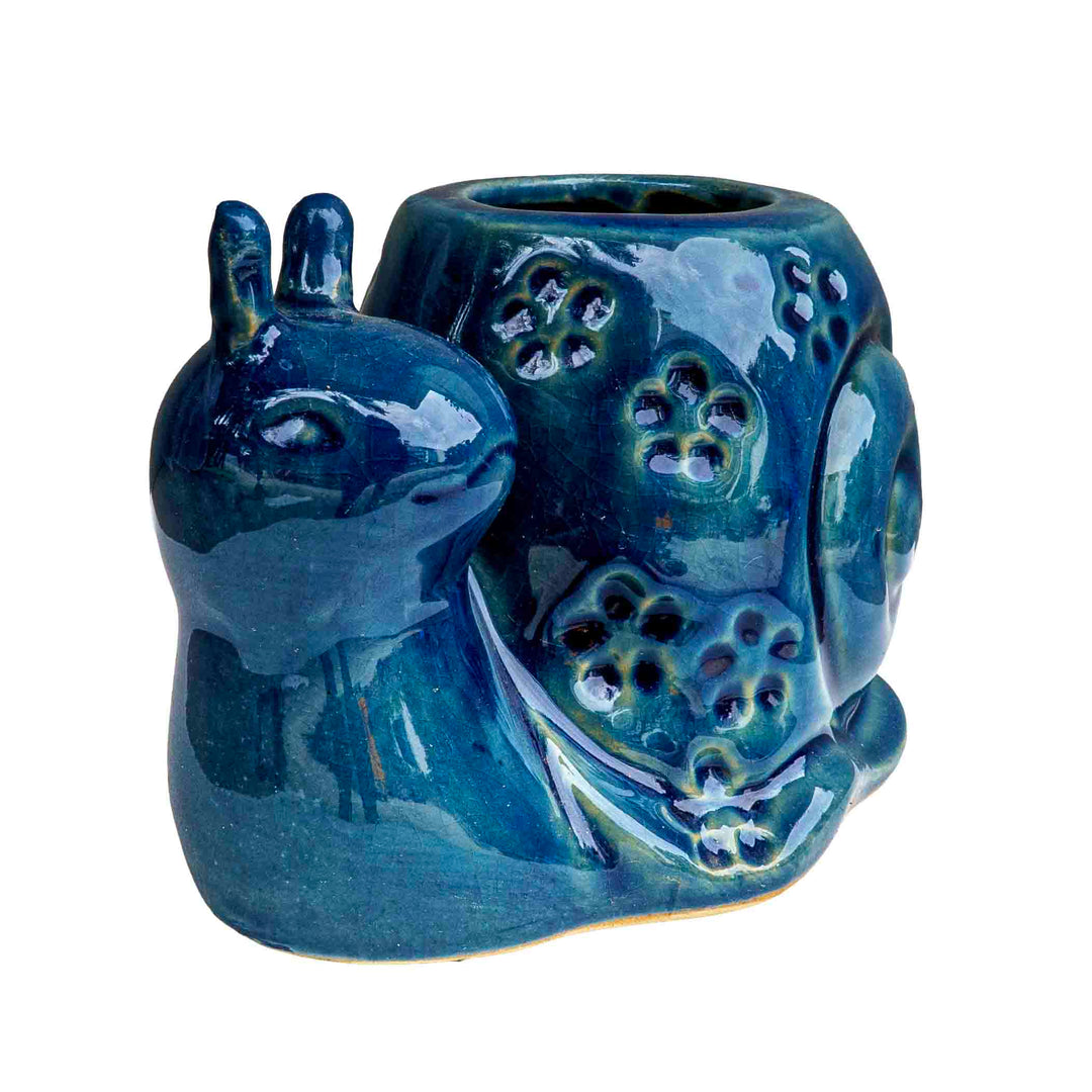 CERAMIC SNAIL PLANTER