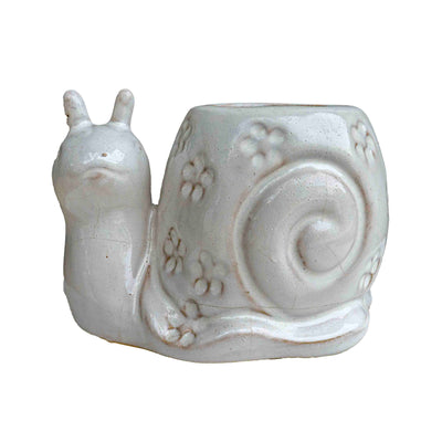 CERAMIC SNAIL PLANTER