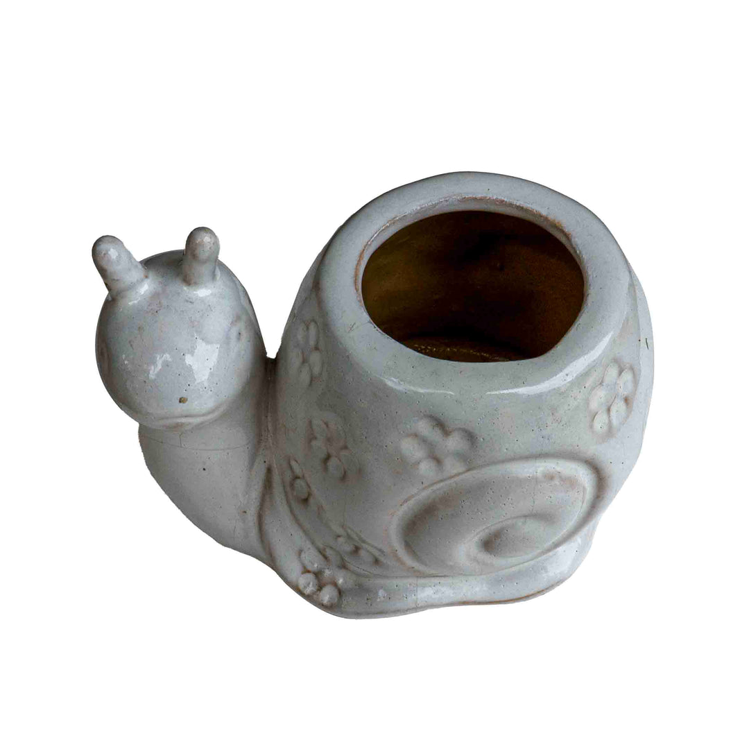 CERAMIC SNAIL PLANTER