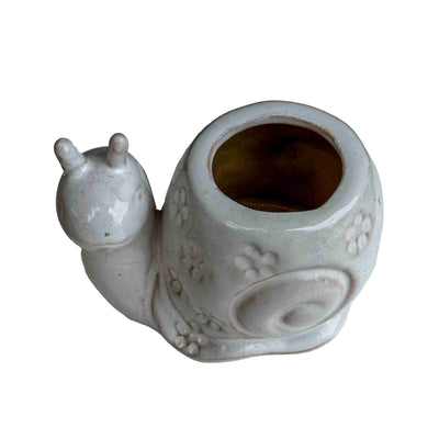 CERAMIC SNAIL PLANTER