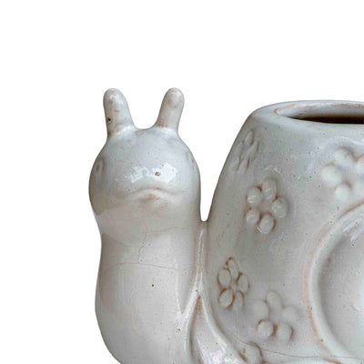 CERAMIC SNAIL PLANTER